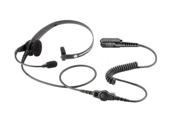 PMLN6635 - Auriculares ligeros sobre la cabeza, PTT en línea y micrófono boom